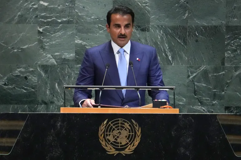 Qatar’s Emir Accuses Israel of Undermining Gaza Truce Talks at UN