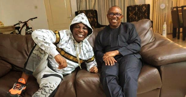 Peter Obi Surprises Charly Boy with Ghana Must Go Bag Full of Fruits