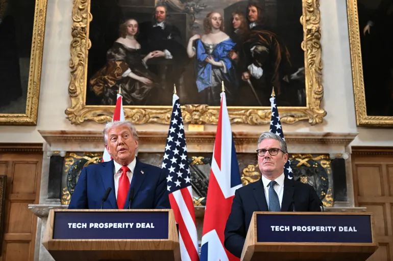 Five Key Takeaways from Trump-Starmer Meeting in the UK Aylesbury, UK – September 18, 2025 — U.S. President Donald Trump and UK Prime Minister Keir Starmer presented a united front on major global issues during a joint press conference at Chequers, wrapping up Trump’s three-day visit to the United Kingdom. Despite recent tensions between Washington and European allies, the meeting underscored strong transatlantic ties as the two leaders discussed Ukraine, NATO, Gaza, Afghanistan, and more. 1. Trump Says Putin ‘Let Him Down’ Over Ukraine President Trump expressed frustration with Russian President Vladimir Putin over the prolonged war in Ukraine, admitting he underestimated the challenge of resolving the conflict. “I thought it would be easiest because of my relationship with President Putin, but he’s let me down,” Trump said. PM Starmer reiterated the UK’s commitment to supporting Ukraine, vowing to increase pressure on Russia and push for a lasting peace deal. 2. Divergence on Gaza, But Unity Against Hamas While both leaders condemned Hamas’s October 7, 2023 attack on Israel, they differed on the broader approach to the Gaza conflict. Trump avoided criticizing Israel’s ongoing military campaign, which has killed over 65,000 Palestinians, calling October 7 “one of the worst days in the history of humanity.” Starmer's previous pledge to recognize a Palestinian state was noted as a “point of disagreement,” but Trump praised the UK leader’s strong stance against Hamas. 3. Trump Praises NATO and Increased Defense Spending Once a vocal NATO critic, Trump struck a different tone, applauding the alliance’s commitment to boost defense spending. “I want to thank NATO and our wonderful head of NATO, Mark [Rutte]… They’ve done a great job,” he said, highlighting a new pledge for members to spend 5% of GDP on defense. Trump emphasized U.S. support in supplying weapons to NATO allies, stressing that the alliance was now “paying its fair share.” 4. Bagram Airbase Back in Focus Trump hinted at possible negotiations with the Taliban for the U.S. to regain access to the Bagram airbase in Afghanistan, which was vacated in 2021 during the Biden administration’s withdrawal. “We’re trying to get it back,” Trump said, citing its strategic location near China’s nuclear facilities. The Taliban, however, quickly dismissed the proposal, stating they welcome engagement with the U.S. but will not allow any foreign military presence. 5. Trump Weighs in on Kimmel Firing Trump also addressed the firing of late-night host Jimmy Kimmel by ABC, following political controversy over remarks involving conservative commentator Charlie Kirk. “Jimmy Kimmel was fired because he had bad ratings… He’s not a talented person,” Trump said, dismissing concerns about free speech and framing the firing as a business decision. Conclusion: The Trump-Starmer meeting reflected a broad effort to reinforce U.S.-UK ties amid ongoing global crises. While areas of disagreement remain, particularly on Middle East policy, both leaders signaled alignment on Ukraine, NATO, and global security cooperation.