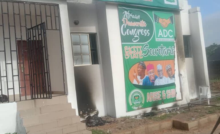 Hoodlums Burn ADC Ekiti Secretariat Ahead of State Executive Council Inauguration