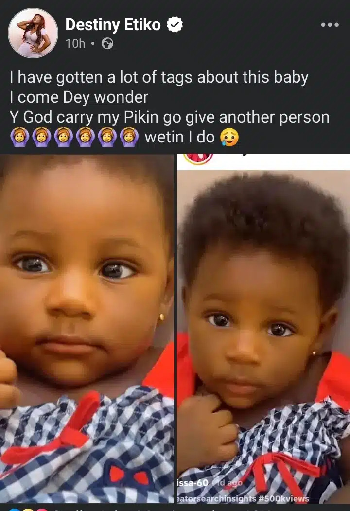 Destiny Etiko Jokes About Baby Said To Look Like Her