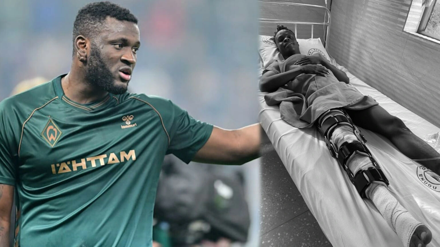 Victor Boniface Pledges Support to Injured Nigerian Footballer Seeking Help After ACL Surgery